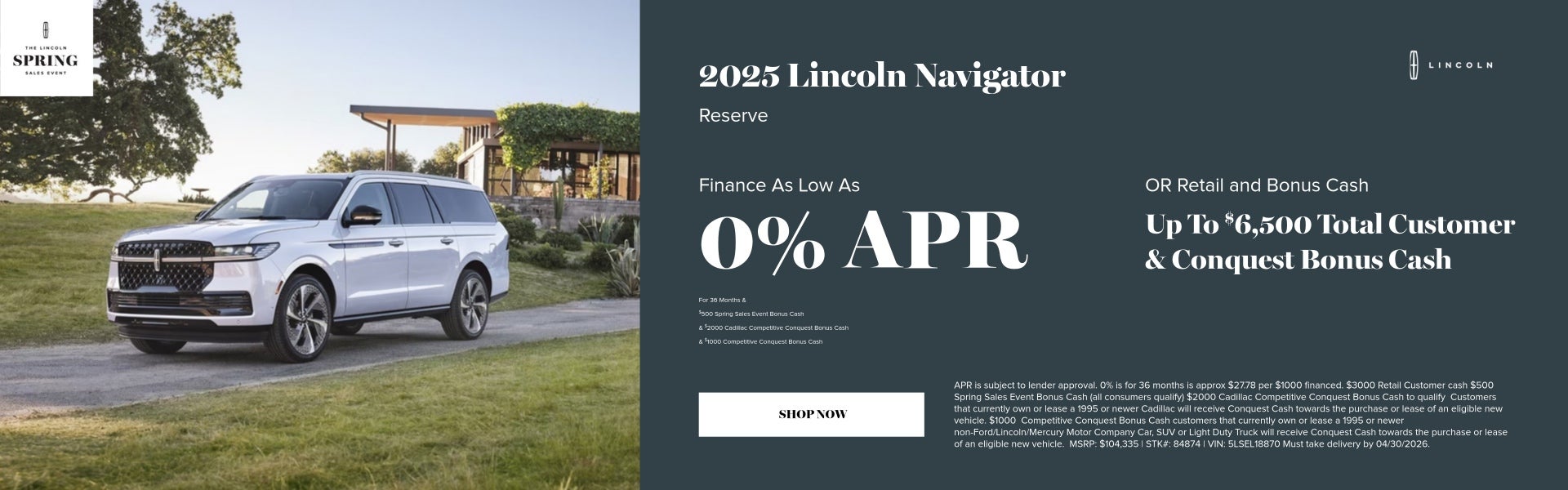 April 2026 New Vehicle Specials