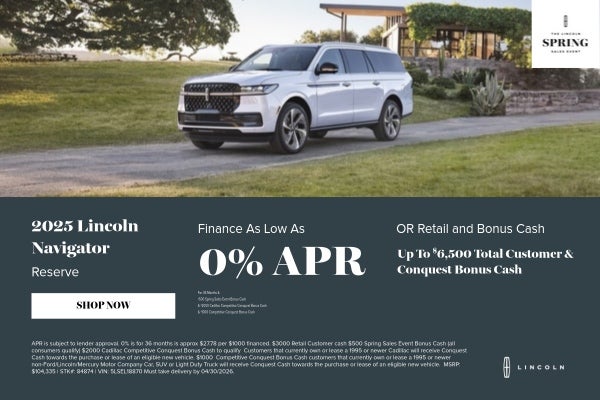 April 2026 New Vehicle Specials