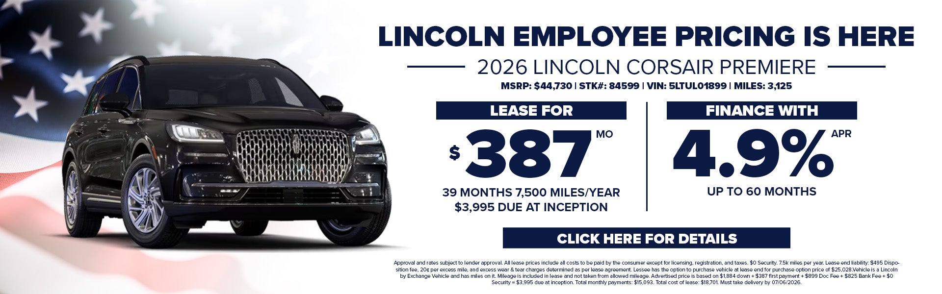Lincoln Employee Pricing 