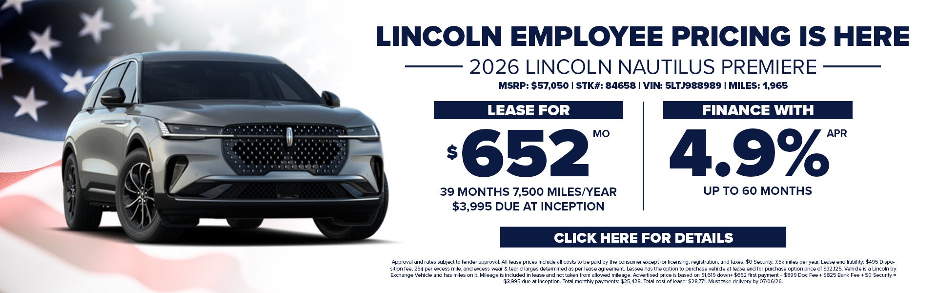 Lincoln Employee Pricing 