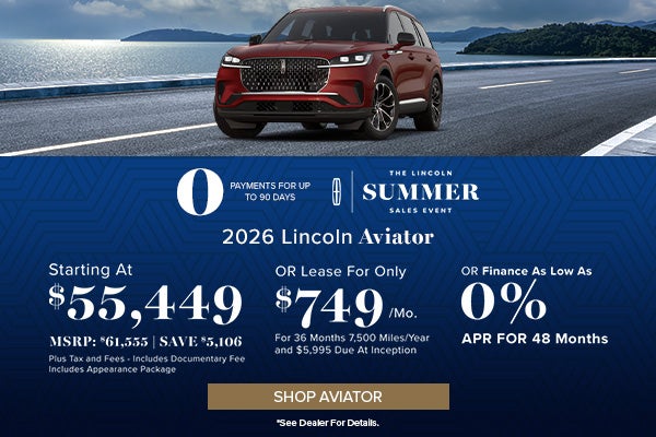 August Specials Offers - Aviator